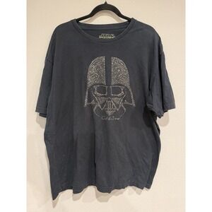 Vintage Y2K Marc Ecko Star Wars Cut & See Bedazzled  Darth Vader T-Shirt SizeXXL